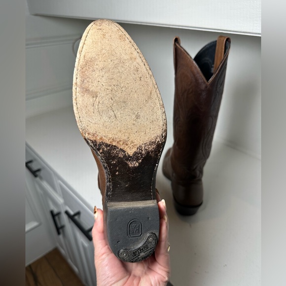 **SOLD**Vintage Dan Post Women’s 8M Brown Cowboy Boots Classic Western Leather - Picture 8 of 9